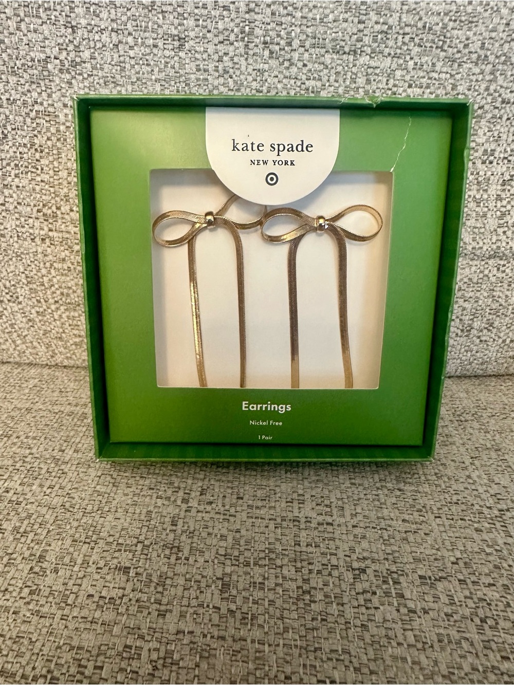 kate spade Metallic Gold Bow Drop Earrings